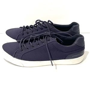 LONDON FOG Men’s Dark Blue Bayswater Canvas Lace Up Sneakers - Size 10